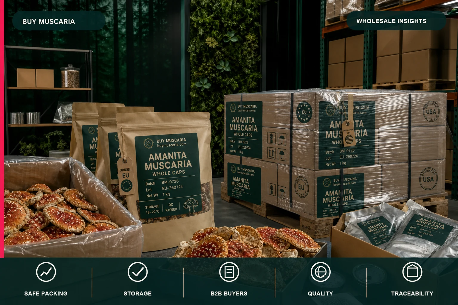 Bulk Packaging and Storage Planning for Amanita Muscaria